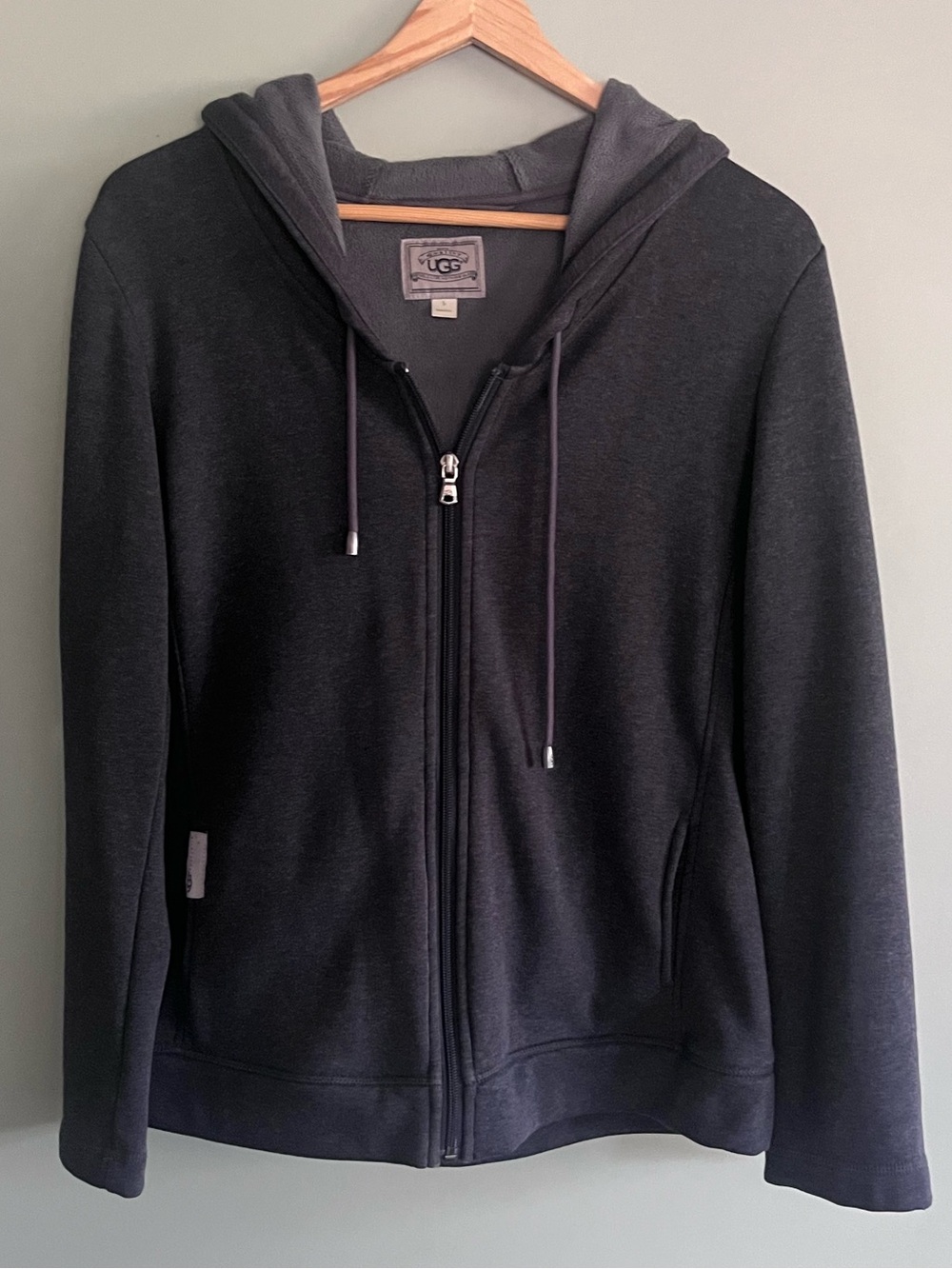 UGG Women's charcoal Full-Zip Hooded Sweatshirt Jacket